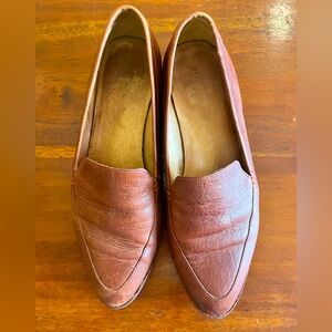 Madewell cognac leather loafers